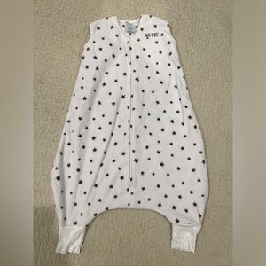 White Sleep Sack with Star Pattern